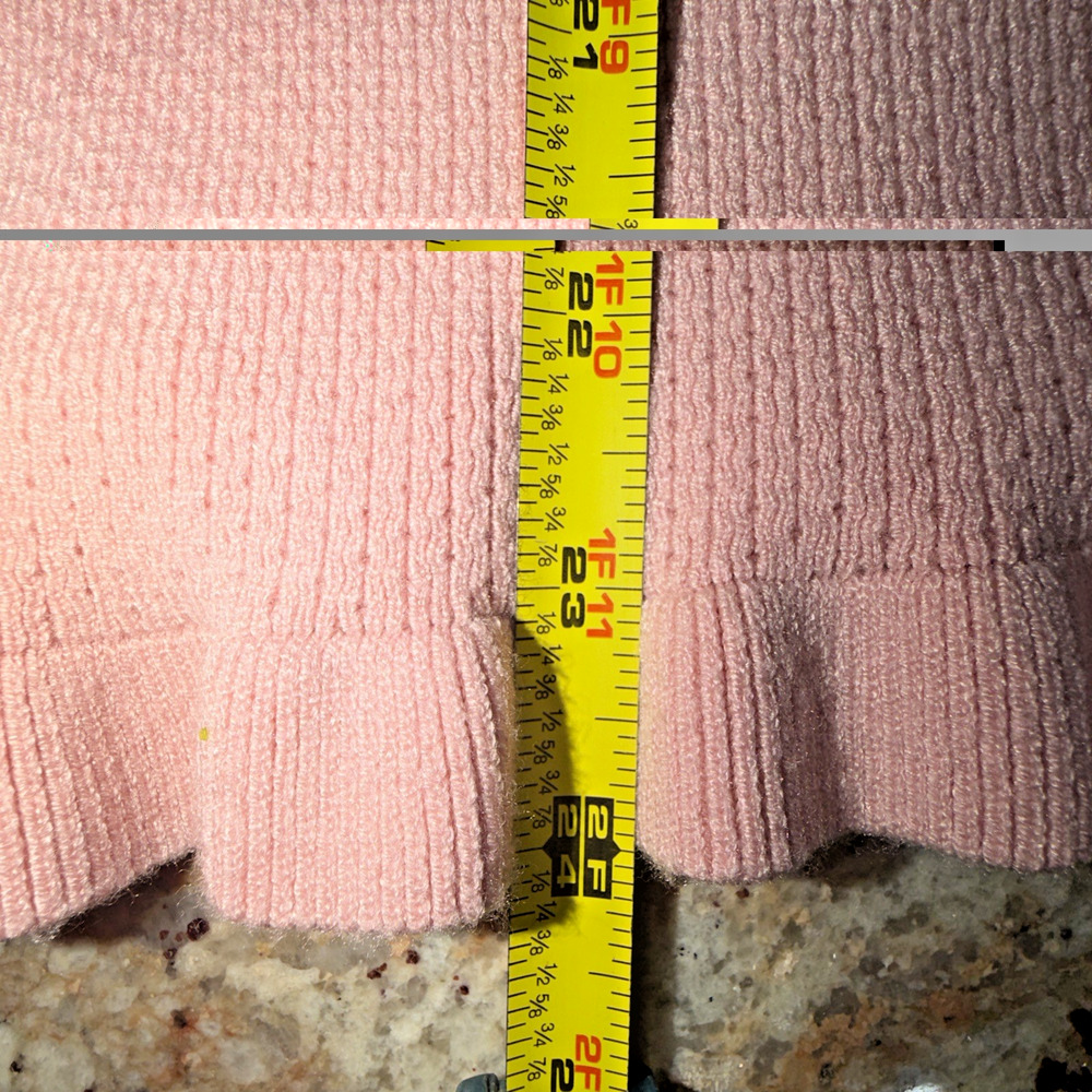 Ann Taylor Pink Ruffle Cuff Sweater Medium Feminine Knit Top - Picture 5 of 8
